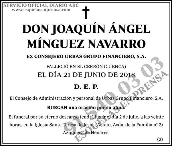 Joaquín Ángel Mínguez Navarro